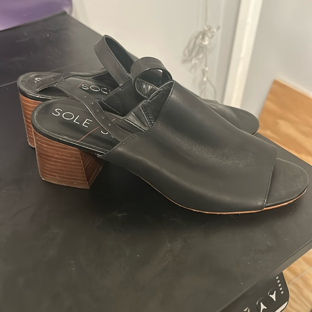 Sole Society Black Block Heels